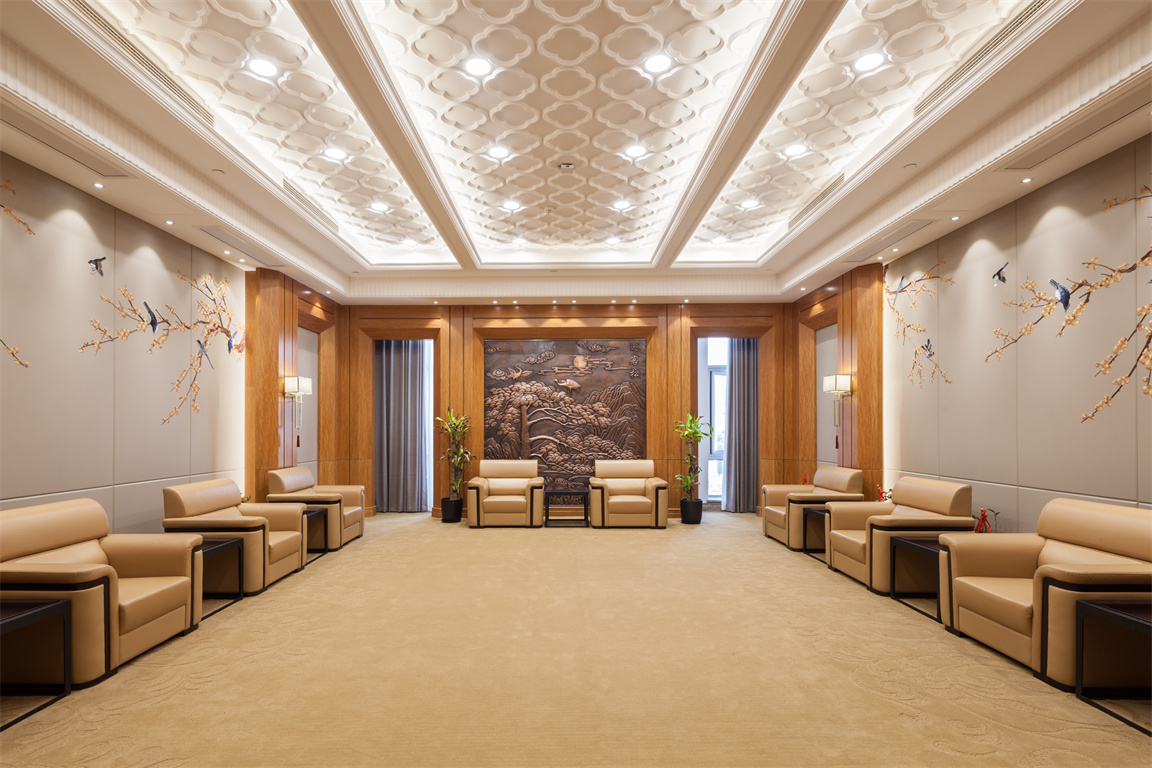 杭州汽轮机真皮沙发接待空间案例图片 (9)