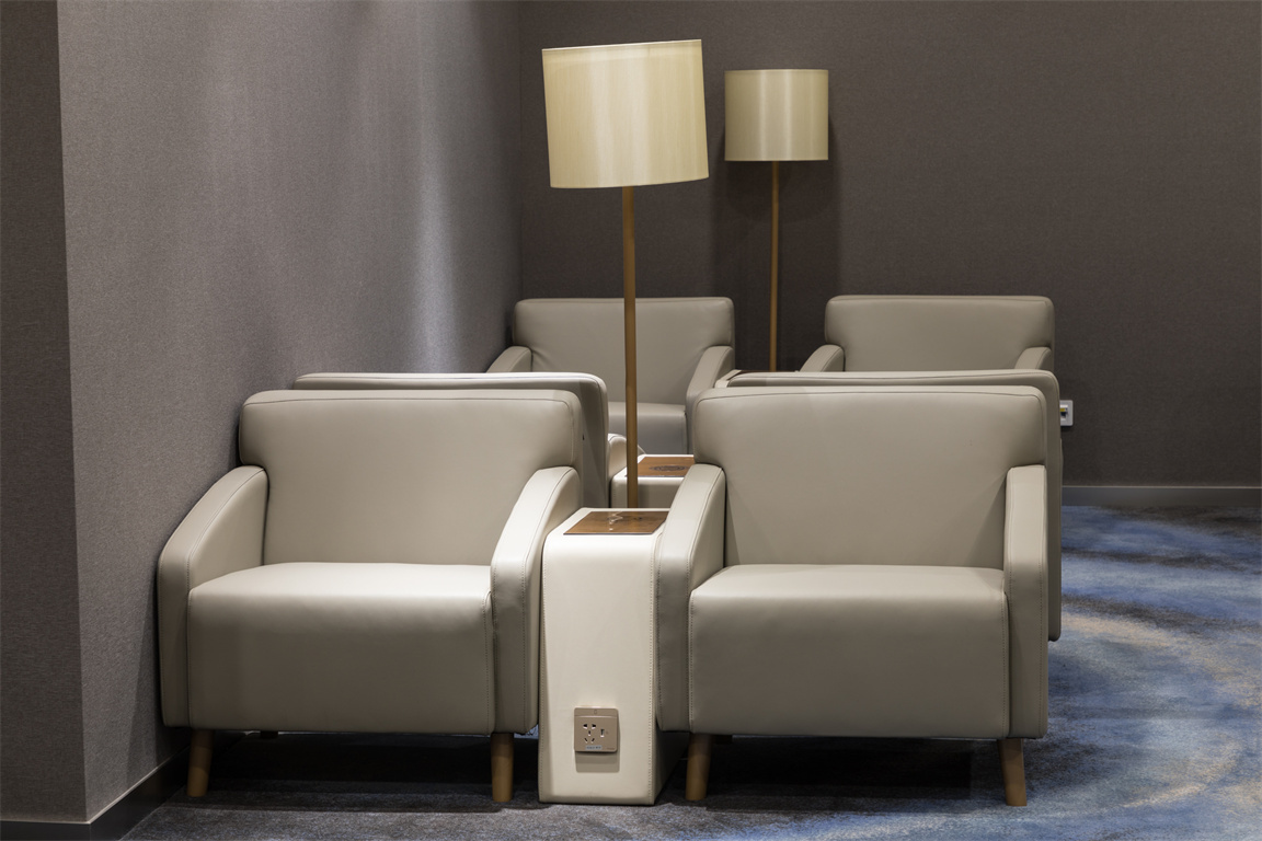 南航小图真皮沙发茶几休闲空间案例照片 (17)